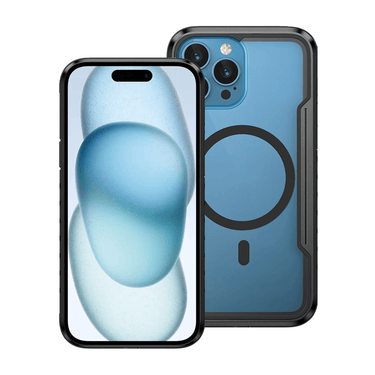 iPhone 15 Compatible Case Cover With Shockproof Heavy Duty Armor - Black